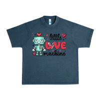 Midnight Navy little love machine Urban Heavy Tee - MaliasSmallBusiness