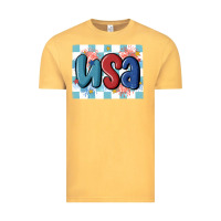 Vintage Mustard usa retro Vintage Tee - MaliasSmallBusiness