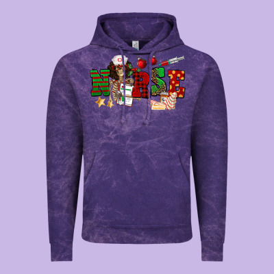 Christmas Nurse Vintage Hoodie Designed By Nancycooperartshop
