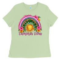 Matcha summer vibes  rainbow Ladies Tee - HRA Design Shop