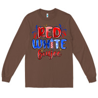 Chestnut red white boujee Long Sleeve Tee - MaliasSmallBusiness