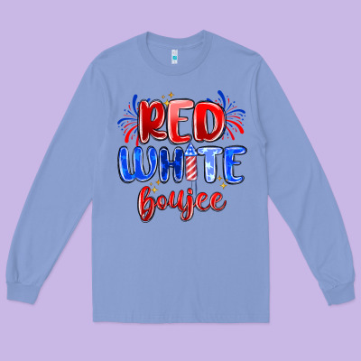 Red White Boujee Long Sleeve Tee Designed By Maliassmallbusiness