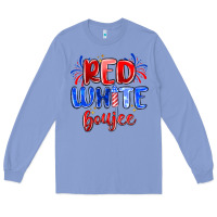 Colony Blue red white boujee Long Sleeve Tee - MaliasSmallBusiness