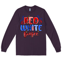 Plum red white boujee Long Sleeve Tee - MaliasSmallBusiness