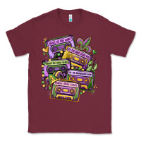 Burgundy mardi gras cassette tapes Classic Tee - MaliasSmallBusiness