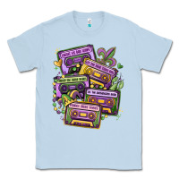 Dusty Blue mardi gras cassette tapes Classic Tee - MaliasSmallBusiness