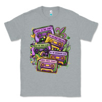 Heather Grey mardi gras cassette tapes Classic Tee - MaliasSmallBusiness