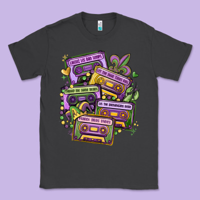 Mardi Gras Cassette Tapes Classic Tee Designed By Maliassmallbusiness