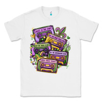 White mardi gras cassette tapes Classic Tee - MaliasSmallBusiness