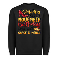 Black stepping into my november birthday Heavyweight Sweatshirt - MaliasSmallBusiness