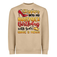 Mushroom stepping into my november birthday Heavyweight Sweatshirt - MaliasSmallBusiness