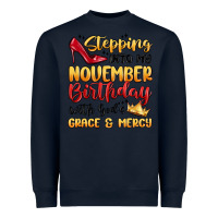 Navy stepping into my november birthday Heavyweight Sweatshirt - MaliasSmallBusiness