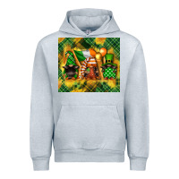Heather Grey St. Patrick's Day gnome Urban Hoodie - FaDigitalArtStudio