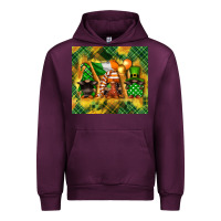 Mauve Wine St. Patrick's Day gnome Urban Hoodie - FaDigitalArtStudio