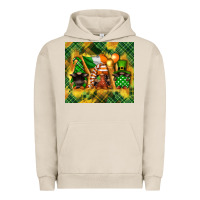 Pigment French Oak St. Patrick's Day gnome Urban Hoodie - FaDigitalArtStudio
