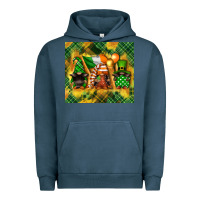 Pigment Midnight Navy St. Patrick's Day gnome Urban Hoodie - FaDigitalArtStudio