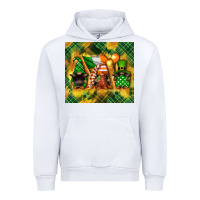 White St. Patrick's Day gnome Urban Hoodie - FaDigitalArtStudio