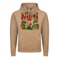 Vintage Coffee Christmas mini Elf Vintage Hoodie - NancyCooperArtShop