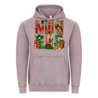 Vintage Zinc Christmas mini Elf Vintage Hoodie - NancyCooperArtShop