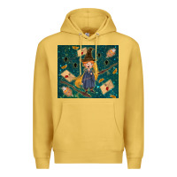 Antique Gold wizard boy with mouse Premium Hoodie - TumblerDesignByShophia