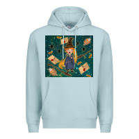 Blue Mist wizard boy with mouse Premium Hoodie - TumblerDesignByShophia
