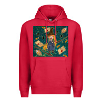 Cardinal wizard boy with mouse Premium Hoodie - TumblerDesignByShophia