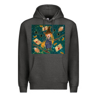 Charcoal Heather wizard boy with mouse Premium Hoodie - TumblerDesignByShophia