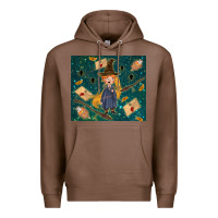 Chestnut wizard boy with mouse Premium Hoodie - TumblerDesignByShophia