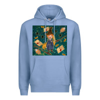 Colony Blue wizard boy with mouse Premium Hoodie - TumblerDesignByShophia