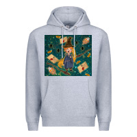 Heather Grey wizard boy with mouse Premium Hoodie - TumblerDesignByShophia