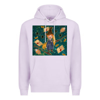 Lilac wizard boy with mouse Premium Hoodie - TumblerDesignByShophia