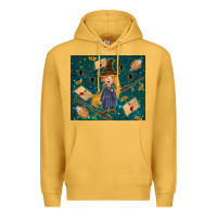 Mustard wizard boy with mouse Premium Hoodie - TumblerDesignByShophia