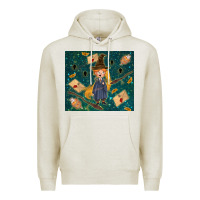 Oatmeal Heather wizard boy with mouse Premium Hoodie - TumblerDesignByShophia