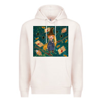 Pale Pink wizard boy with mouse Premium Hoodie - TumblerDesignByShophia