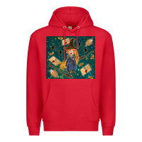 Red wizard boy with mouse Premium Hoodie - TumblerDesignByShophia