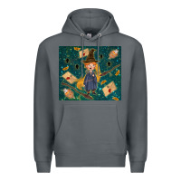 Rock wizard boy with mouse Premium Hoodie - TumblerDesignByShophia