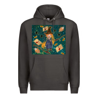 Smoke wizard boy with mouse Premium Hoodie - TumblerDesignByShophia