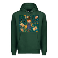 Sports Green wizard boy with mouse Premium Hoodie - TumblerDesignByShophia