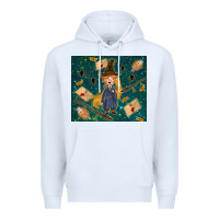 White wizard boy with mouse Premium Hoodie - TumblerDesignByShophia