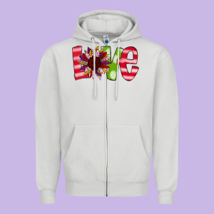 Love Sunflower Zipper Hoodie Designed By Bettercallsaul