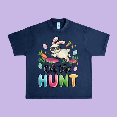 On The Hunt Easter Urban Heavy Tee Designed By Maliassmallbusiness