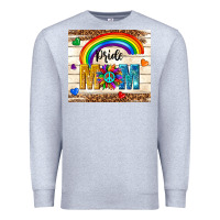 Heather Grey pride mom Premium Sweatshirt - TumblerDesignByShophia