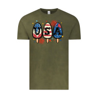 Vintage Olive usa popsicles Vintage Tee - MaliasSmallBusiness