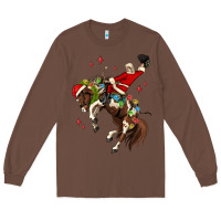 Chestnut christmas cowboy santa Long Sleeve Tee - MaliasSmallBusiness