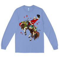 Colony Blue christmas cowboy santa Long Sleeve Tee - MaliasSmallBusiness