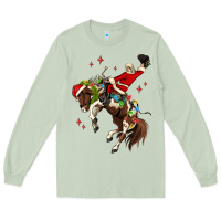 Matcha christmas cowboy santa Long Sleeve Tee - MaliasSmallBusiness