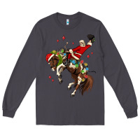 Smoke christmas cowboy santa Long Sleeve Tee - MaliasSmallBusiness