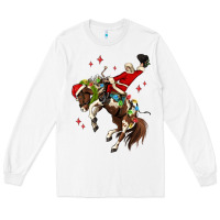 White christmas cowboy santa Long Sleeve Tee - MaliasSmallBusiness