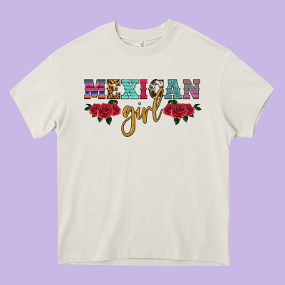 Mexican Girl Heavy Core Tee Designed By Hra Design Shop