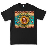 Black football leopard turquoise sunflower Premium Tee - JahusDesignShop